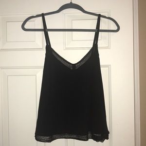 Hollister black tank top with mesh lining